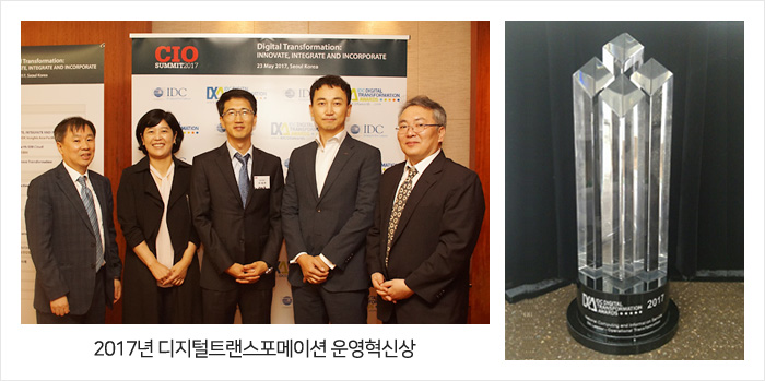 2017년 디지털트랜스포메이션 운영혁신상 및 트로피
