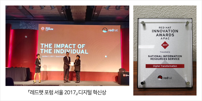 레드햇 포럼 서울 2017 디지털 혁신상 및 상패