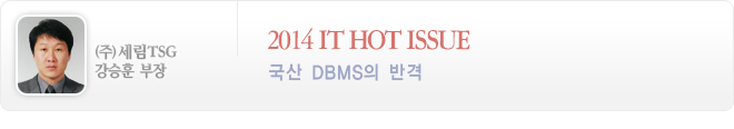 2014 IT HOT ISSUE -국산 DMBS의 반격(세림 TSG 강승훈 부장)