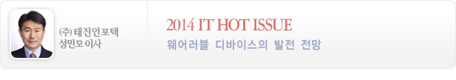 2014 IT HOT ISSUE - 웨어러블 디바이스의 발전 전망 (태진인포텍 성민모 이사)