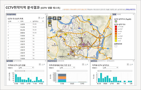 CCTV 취약지역 분석 서비스 화면