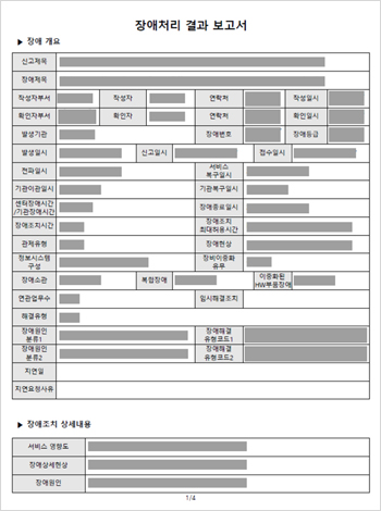 장애처리 결과 보고서